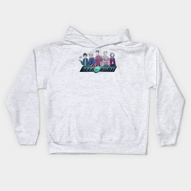 Geek By Night Logo Kids Hoodie by Dueling Genre